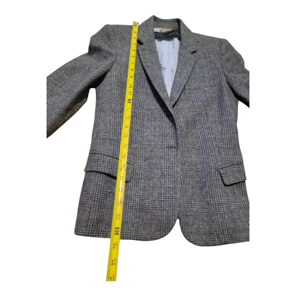 Zara Women's Gray Checkered Blazer - Picture 3 of 6